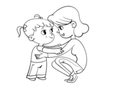 Dibujo de Mãe com menina
