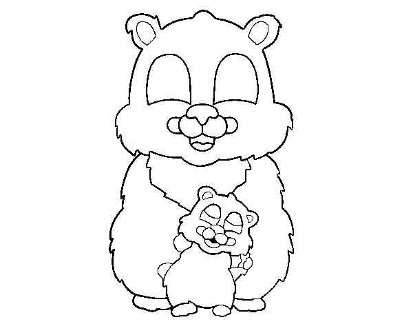 Desenho de Mamã urso para Colorir