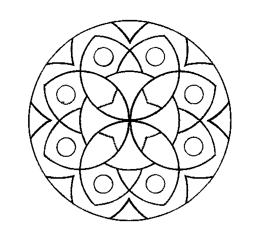 Desenho de Mandala para relaxar para Colorir - Colorir.com