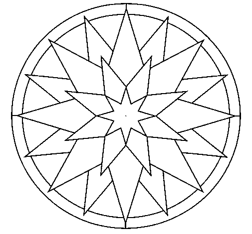 Desenho de Mandala maya para Colorir - Colorir.com