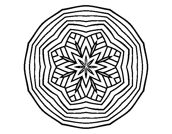 Desenho de Mandala aéreo para Colorir