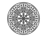 Desenho de Mandala crop circle para colorear