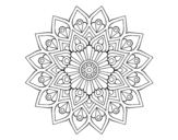 Desenho de Mandala de flash crescente para colorear