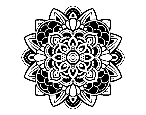 Desenho de Mandala decorativa para Colorir