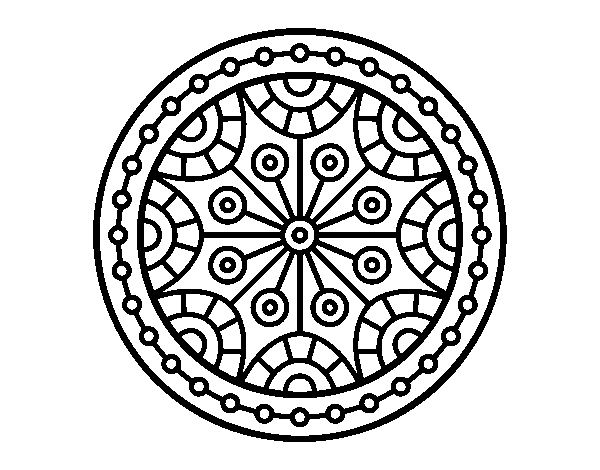 Desenho de Mandala equilíbrio mental para Colorir