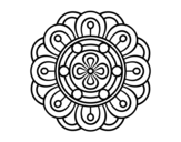 Desenho de Mandala flor criativo para colorear