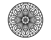 Desenho de Mandala lápis para colorear