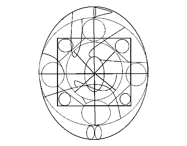 Desenho de Mandala moderna para Colorir