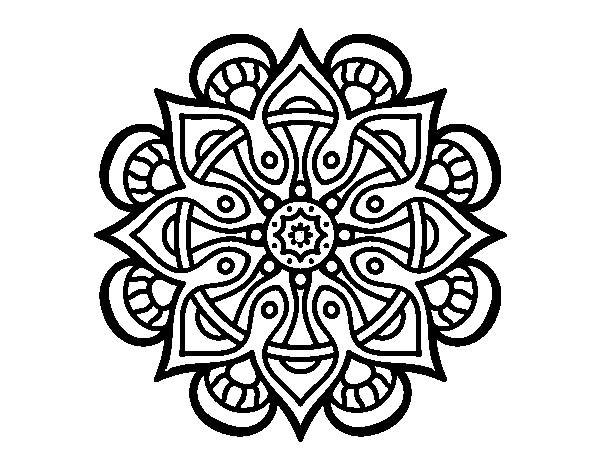 Desenho de Mandala mundo árabe para Colorir