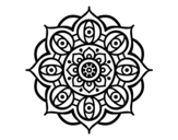 Desenho de Mandala olhos para colorear