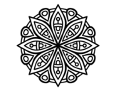 Desenho de Mandala para a concentração para colorear