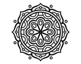Desenho de Mandala para meditar para colorear