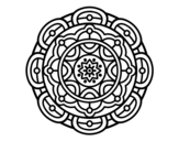 Desenho de Mandala para relaxamento mental para colorear