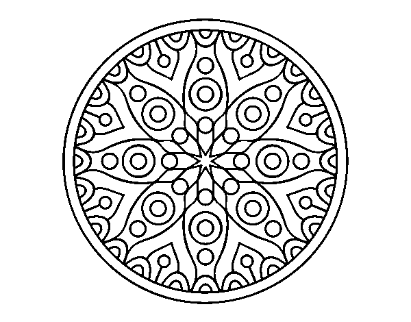 Desenho de Mandala planetária para Colorir