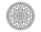 Desenho de Mandala planetária para colorear