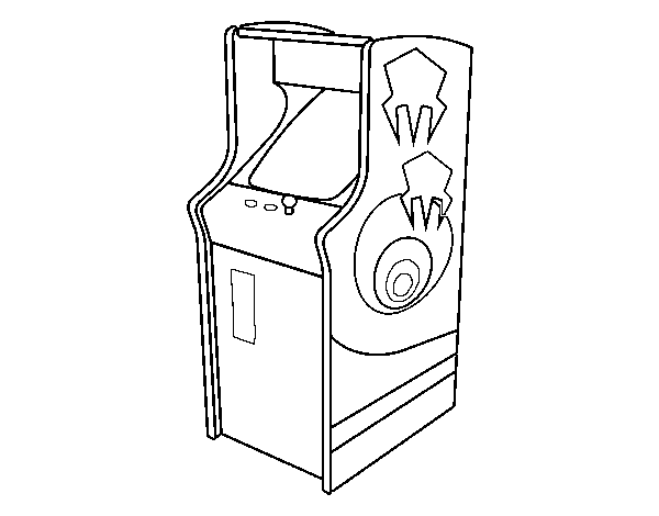 Desenho de Máquina arcade para Colorir