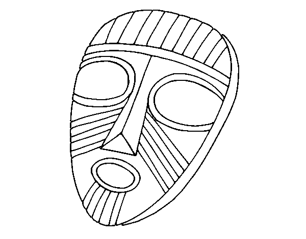 Desenho de Máscara de surpresa para Colorir