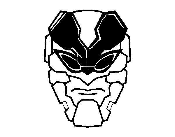 Desenho de Máscara homem abelha para Colorir