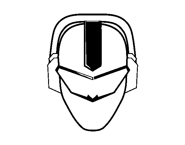 Desenho de Máscara power ranger para Colorir