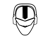 Desenho de Máscara power ranger para colorear