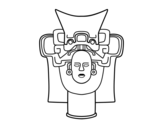Desenho de Máscara velha mexicana para colorear