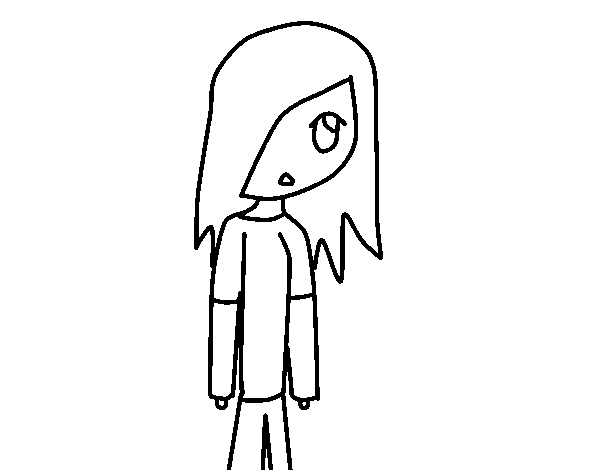 Desenho de Menina adolescente para Colorir