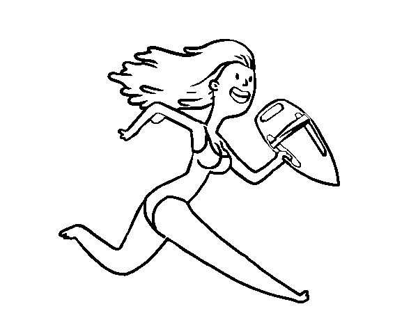Desenho de Menina socorrista para Colorir