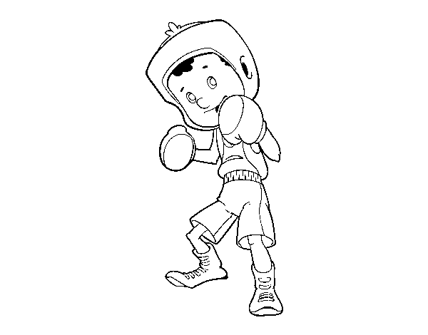 Desenho de Menino boxeador para Colorir