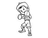 Desenho de Menino boxeador para colorear