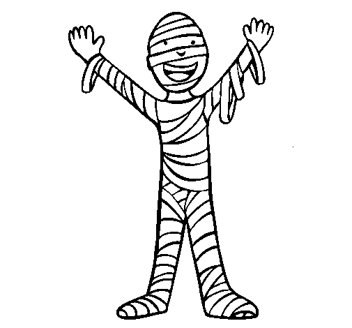 Desenho de Menino múmia para Colorir