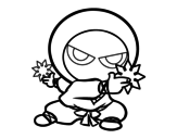 Desenho de Menino ninja para colorear