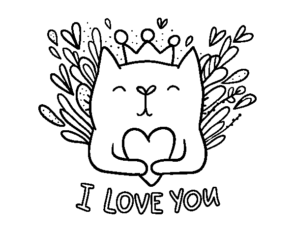 Desenho de Mensagem de amor para Colorir