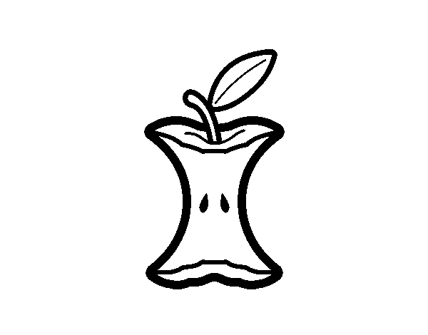 Desenho de Miolo de maçã para Colorir