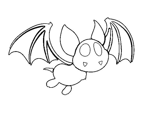 Desenho de Morcego - vampiro para Colorir