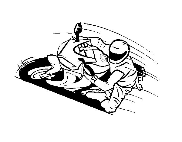 Desenho de Moto GP para Colorir