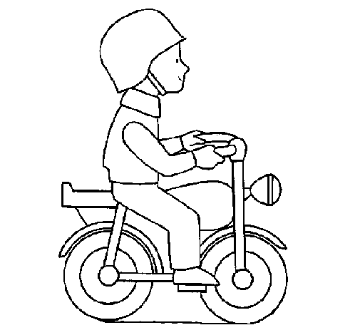 Desenho de Moto para Colorir
