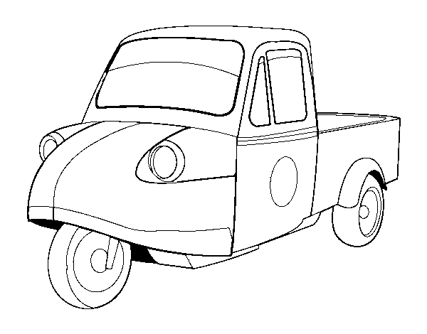 Desenho de Motocicleta camionete para Colorir