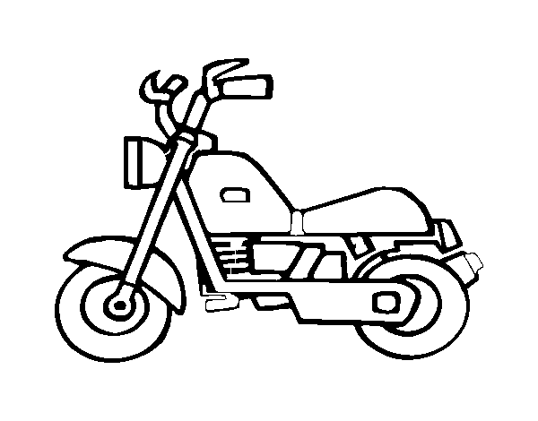 Desenho de Motocicleta harley para Colorir