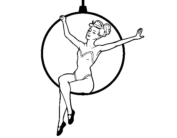 Desenho de Mulher trapezista para Colorir