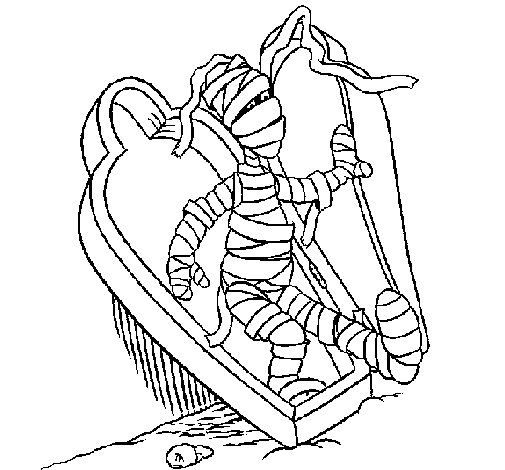 Desenho de Múmia para Colorir