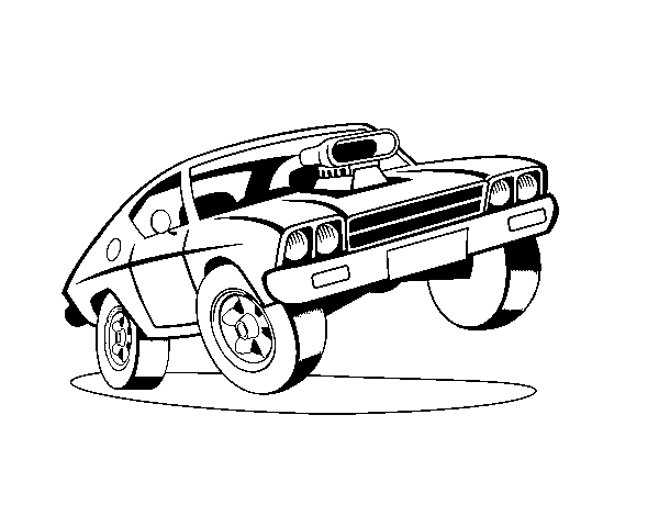 Desenho de Muscle car para Colorir