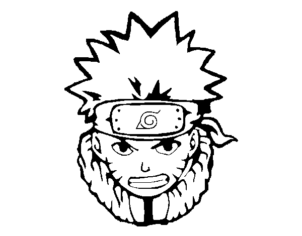 Desenho de Naruto enfurecido para Colorir