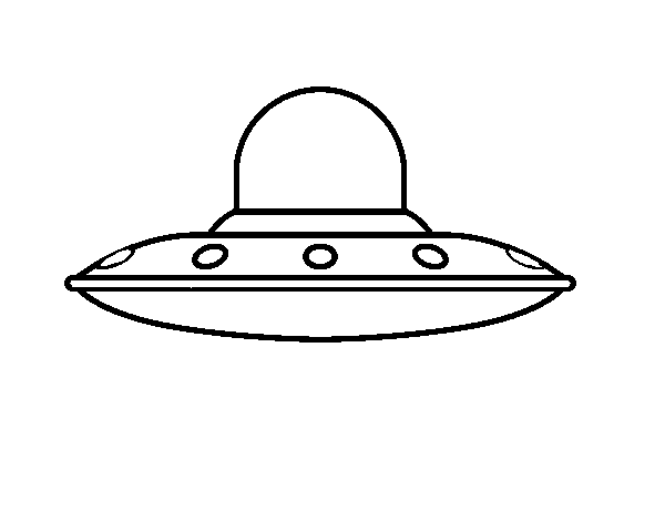 Desenho de Navio extraterrestre invasora para Colorir