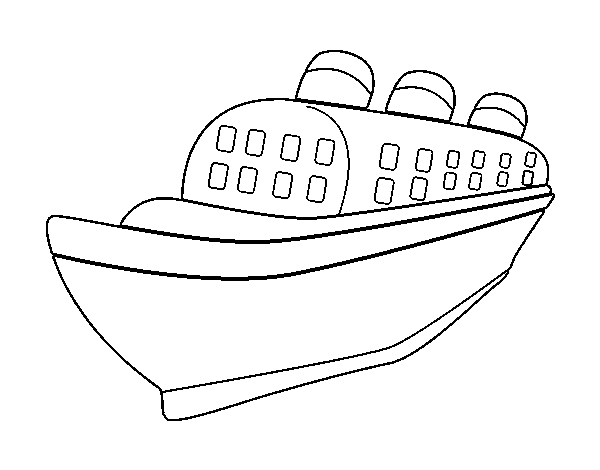 Desenho de Navio transatlântico para Colorir