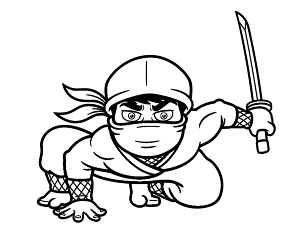 Desenho de Ninja japonês para Colorir - Colorir.com
