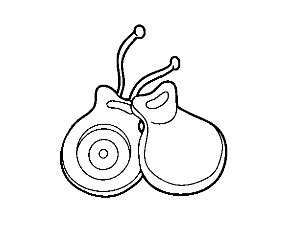 Desenho de O castanhola para Colorir