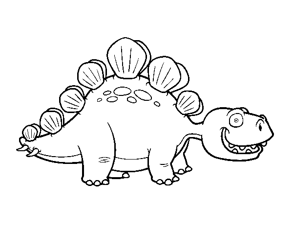 Desenho de O estegossauro para Colorir