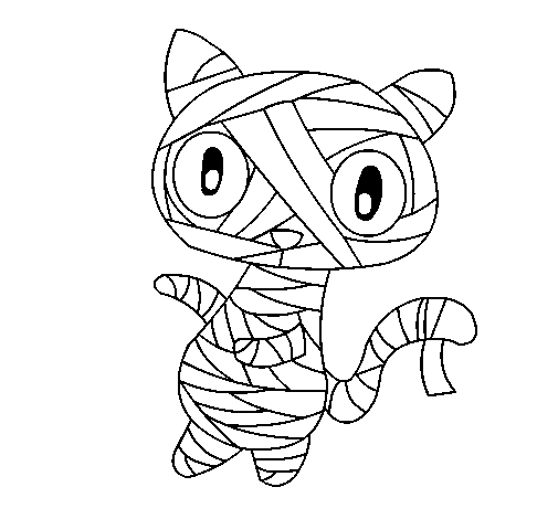 Desenho de O gato momia para Colorir