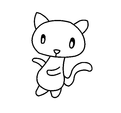 Desenho de O Gato   para Colorir