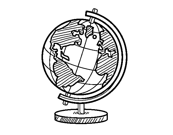 Desenho de O globo terrestre para Colorir
